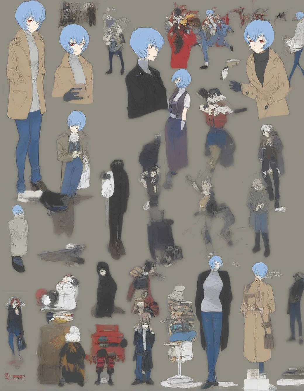 lazypos-1girl-blue-jeans-trench-coat-ddedda on Pony Diffusion XL