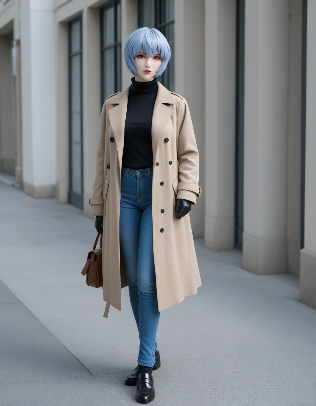 lazypos-1girl-blue-jeans-trench-coat-ddedda on WAI-REAL_CN