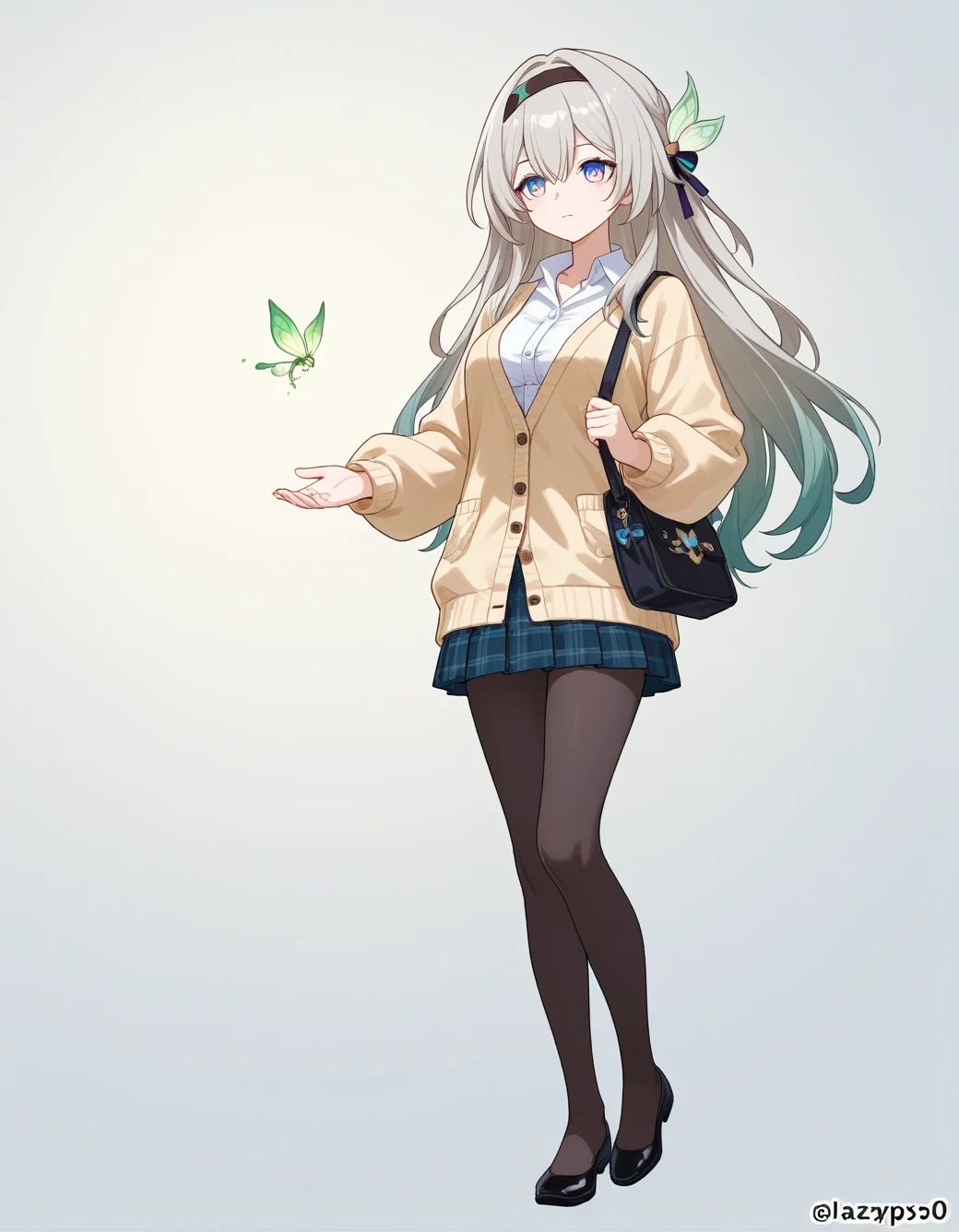 lazypos-1girl-pleated-plaid-skirt-long-83a6ad on Cat Tower (NoobAI XL checkpoint)