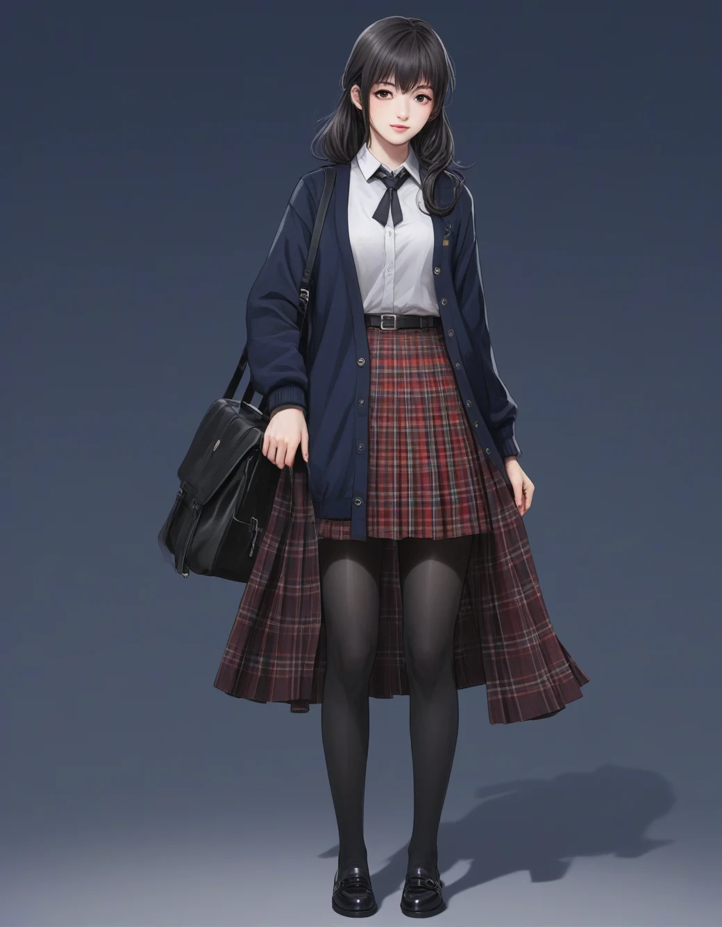 lazypos-1girl-pleated-plaid-skirt-long-83a6ad on Juggernaut XL