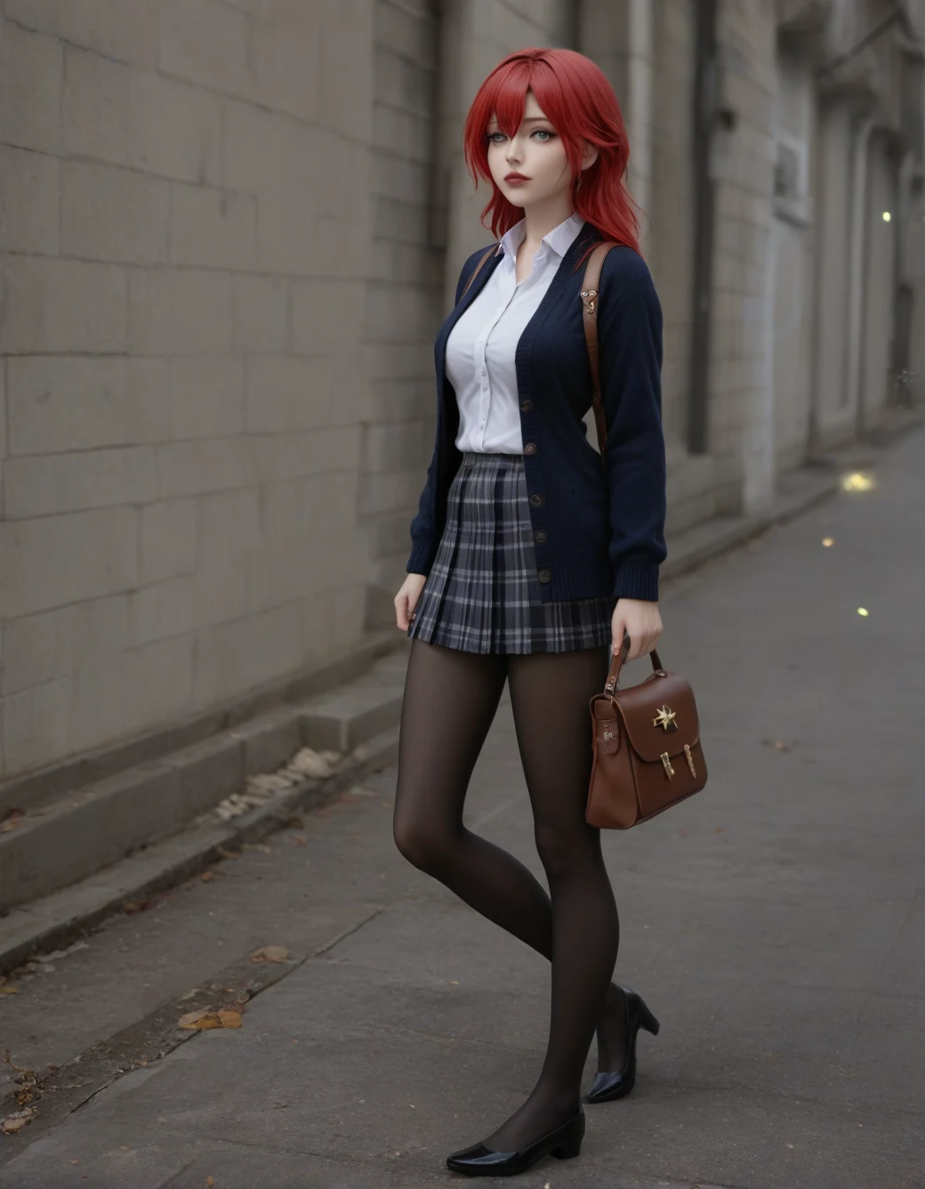 lazypos-1girl-pleated-plaid-skirt-long-83a6ad on Pony Realism 🔮