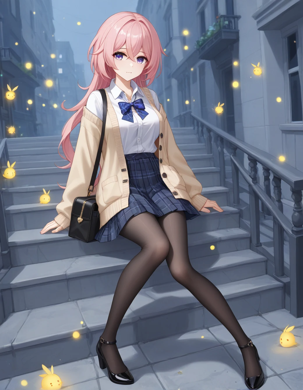 lazypos-1girl-pleated-plaid-skirt-long-83a6ad on WAI-ANI-PONYXL