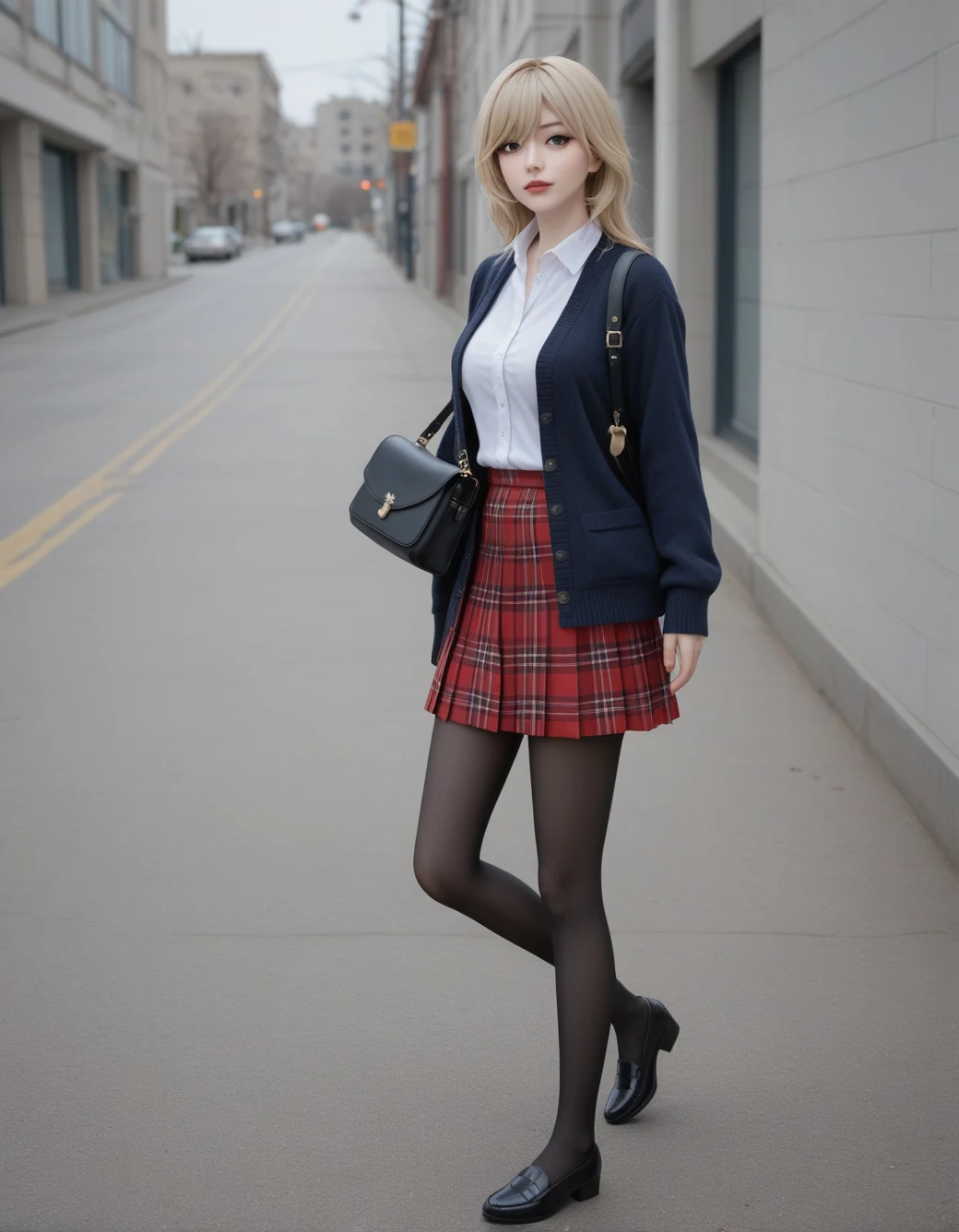 lazypos-1girl-pleated-plaid-skirt-long-83a6ad on WAI-REAL_CN