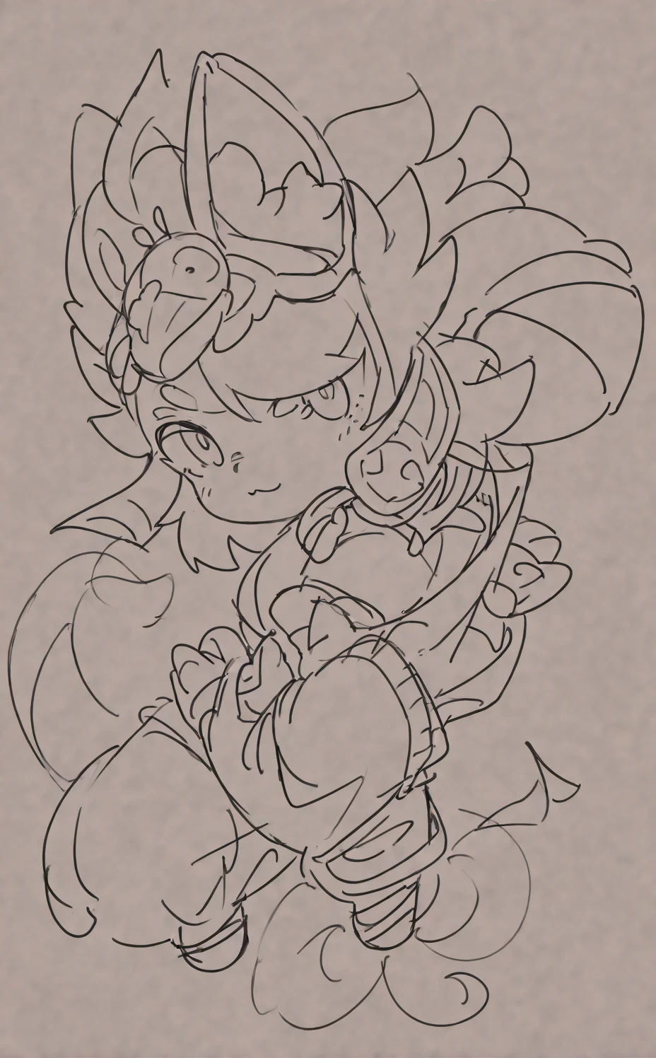 lora-3774-3774_illu-flat-color-sketch-a0f745 on Nova Anime XL