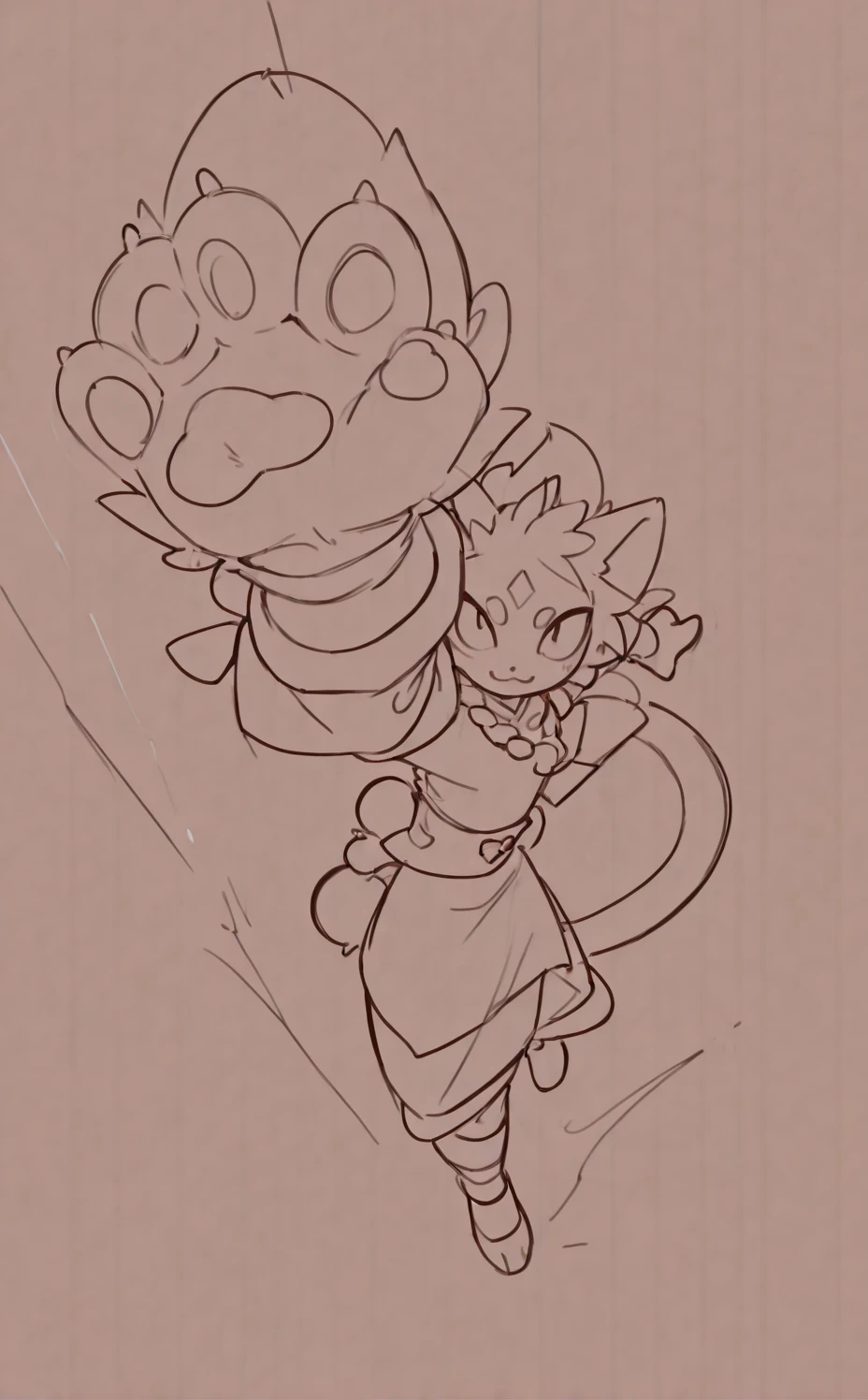 lora-3774-3774_illu-flat-color-sketch-a0f745 on Nova Furry XL