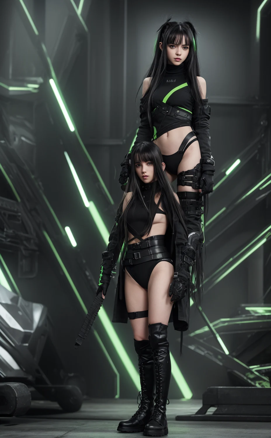 lora-mon3tr-2026-long-black-hair-ff1345 on CyberRealistic Classic