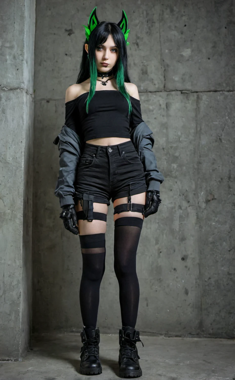 lora-mon3tr-2026-long-black-hair-ff1345 on epiCRealism XL