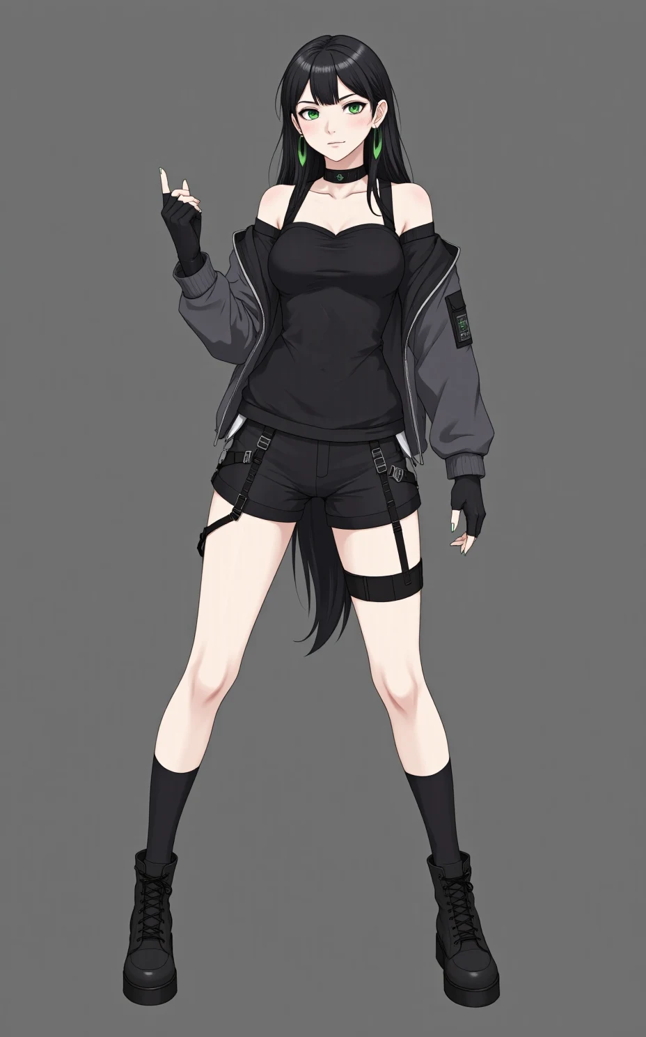 lora-mon3tr-2026-long-black-hair-ff1345 on FenrisXL + Flux