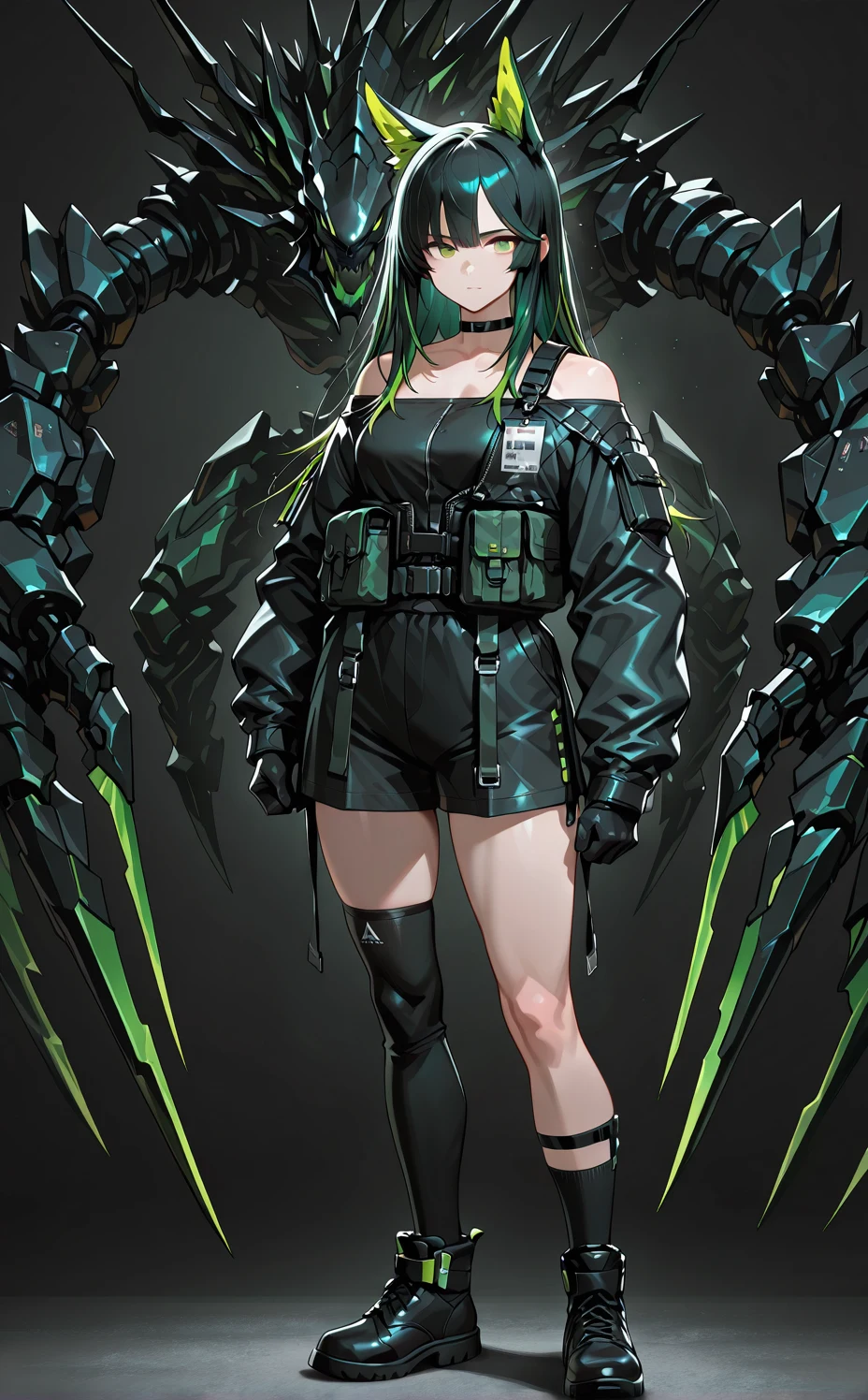 lora-mon3tr-2026-long-black-hair-ff1345 on HomoSimile XL [Pony, Illustrious, NoobAI]