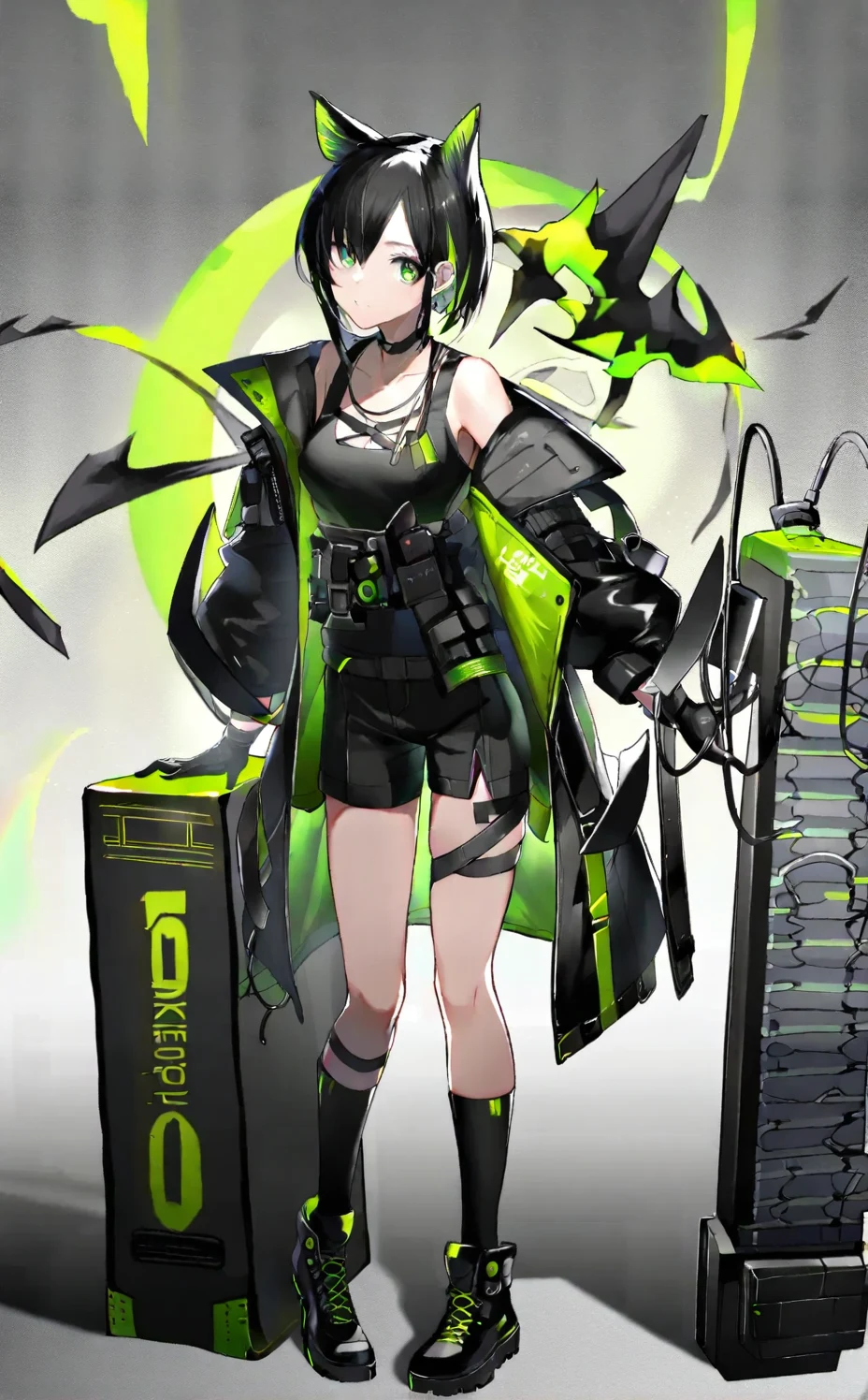 lora-mon3tr-2026-long-black-hair-ff1345 on IllustriousXL v0.1