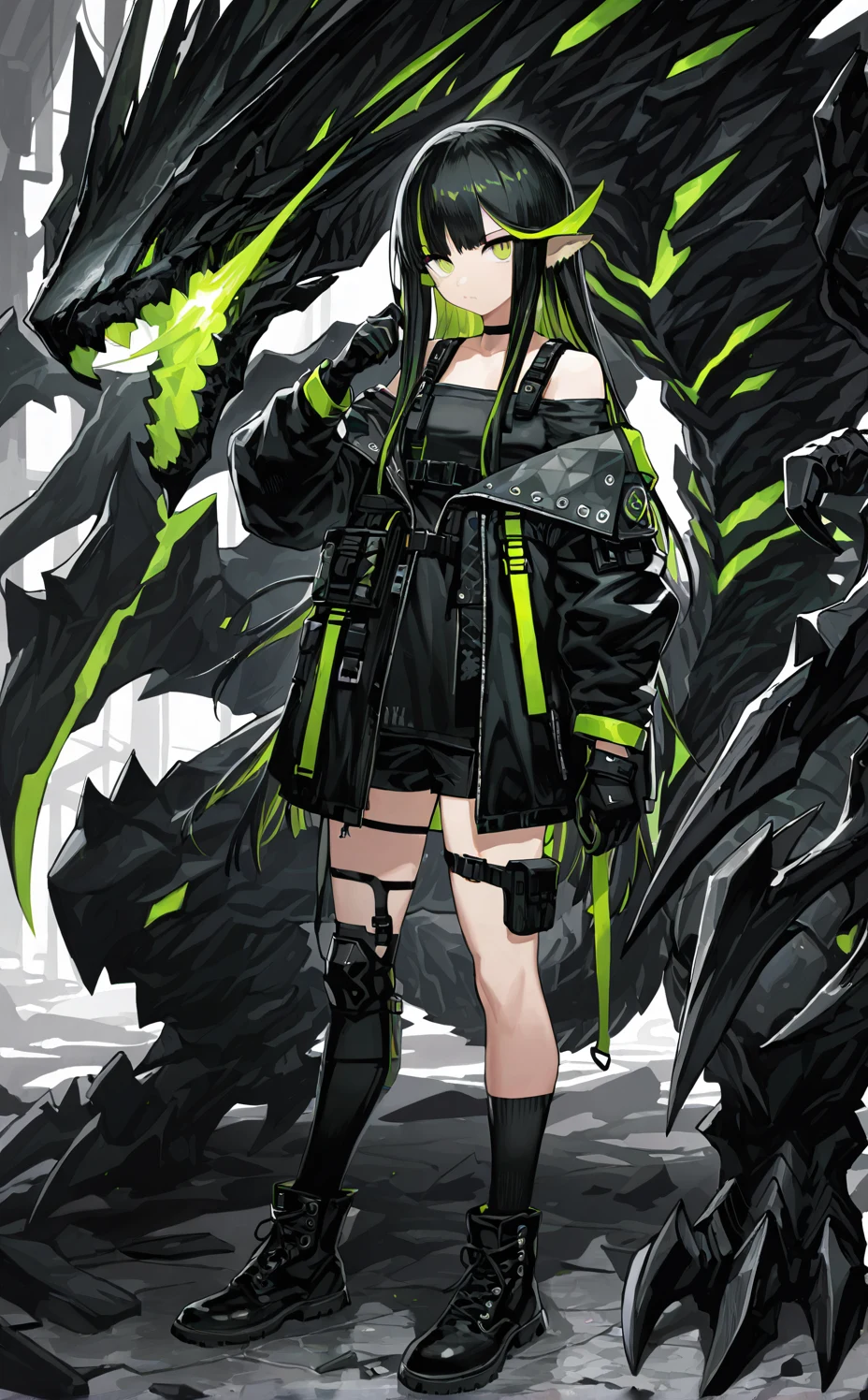 lora-mon3tr-2026-long-black-hair-ff1345 on Indigo Furry Mix XL