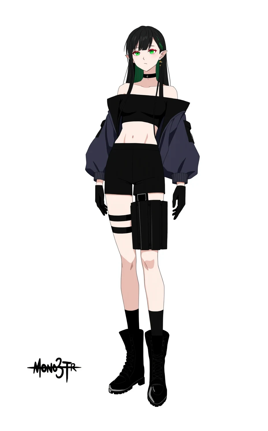 lora-mon3tr-2026-long-black-hair-ff1345 on PixelWave