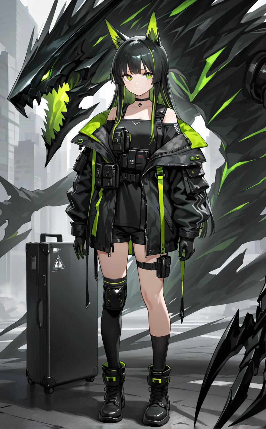 lora-mon3tr-2026-long-black-hair-ff1345 on WAI-illustrious-SDXL