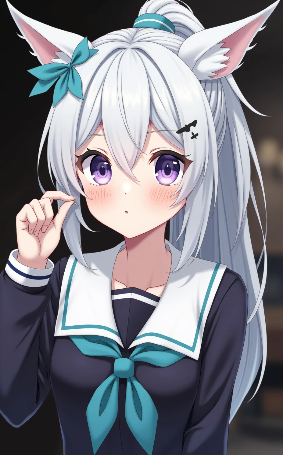 lora-white-teal-hair-high-ponytail-5713b0 on FLUX.1 [dev]