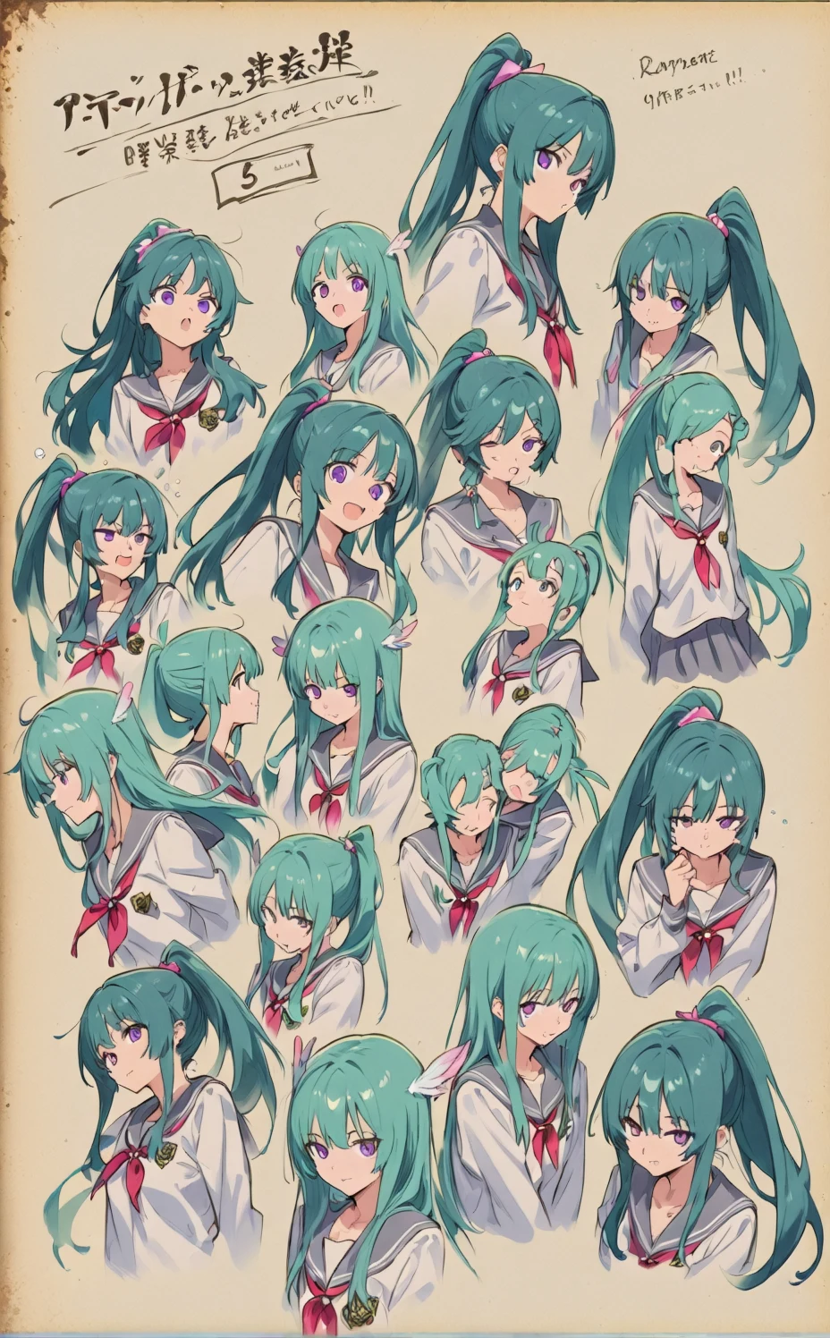 lora-white-teal-hair-high-ponytail-5713b0 on ✨ JANKU Trained + Chenkin & NoobAI + RouWei Illustrious XL ✨