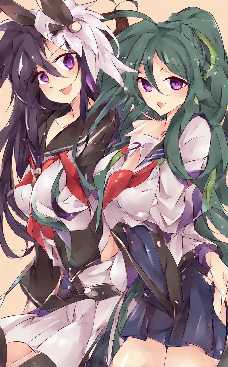 lora-white-teal-hair-high-ponytail-5713b0 on Pony Diffusion XL