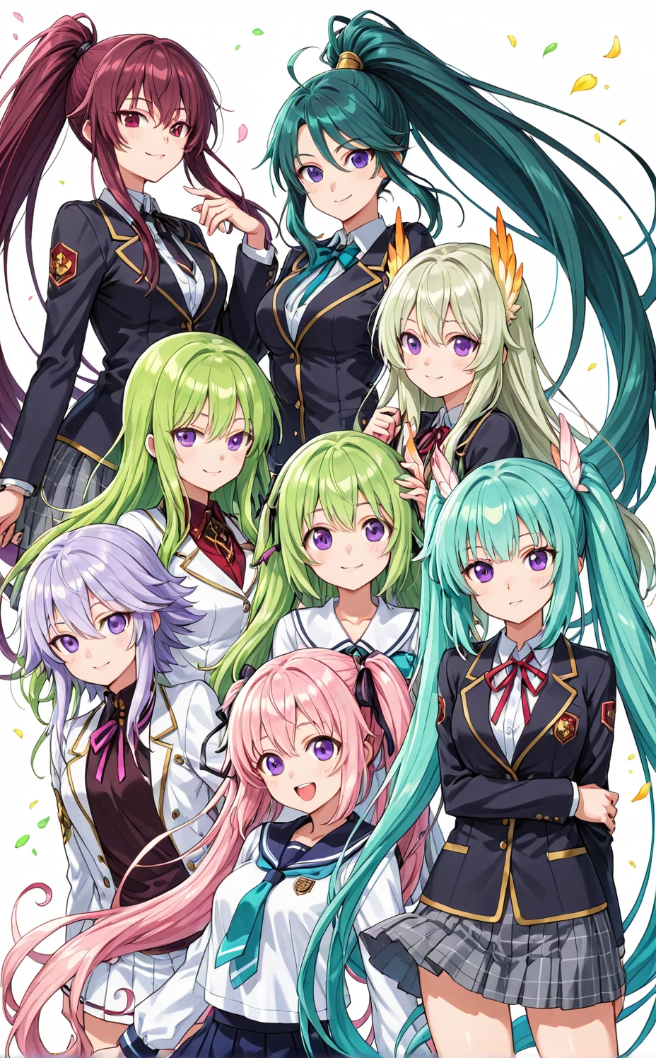 lora-white-teal-hair-high-ponytail-5713b0 on YiffyMix