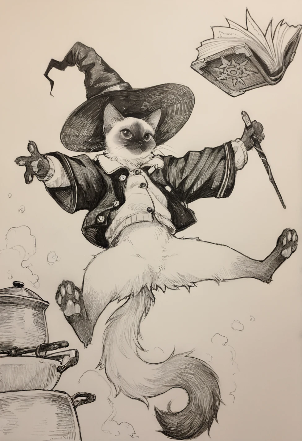 masterpiece-best-quality-sketch-hatching-colored_pencil_-67bcf9 on Indigo Void Furry Fused XL / Furry NoobAI