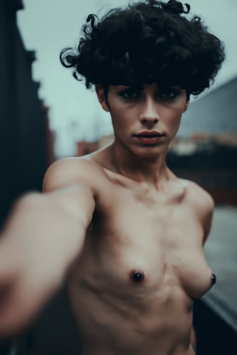 naked-selfie-woman-curly-black-hair-96c687 on PixelWave