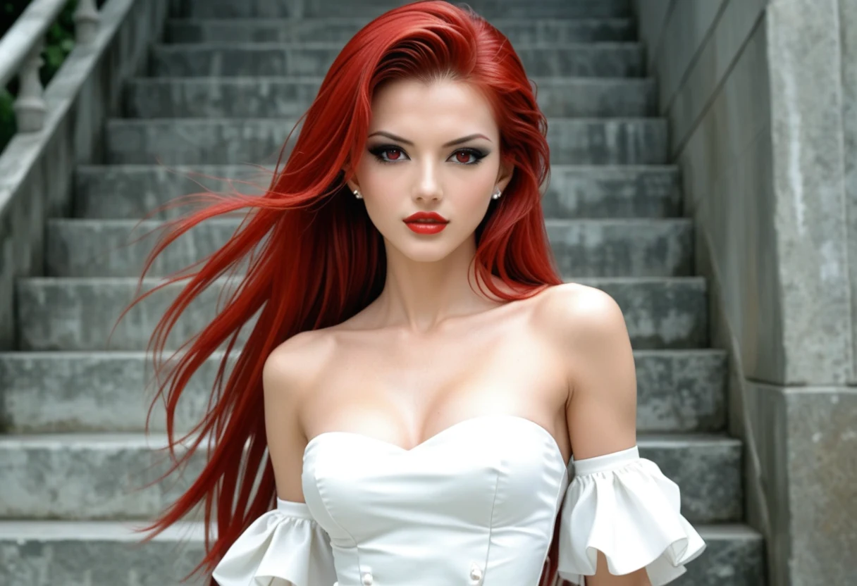 sae-curvy-long-hair-red-eyes-cdd70a on CyberRealistic Pony