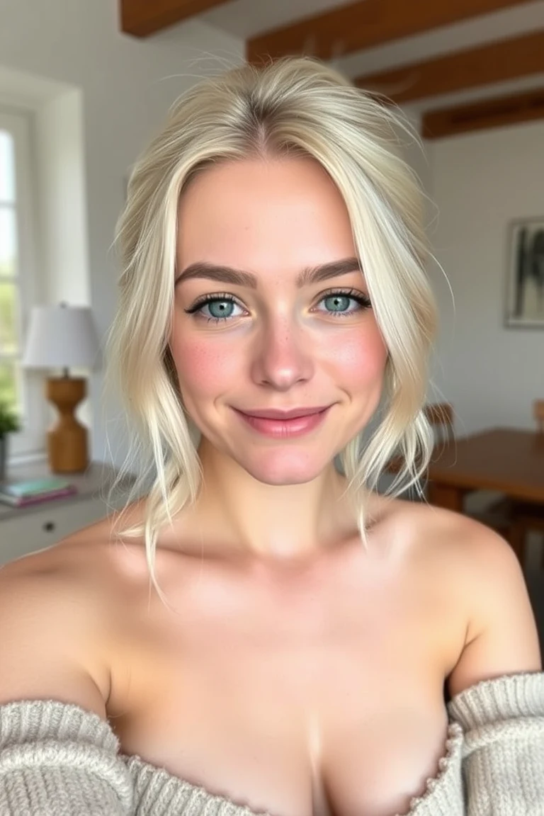 selfie-her-home-soft-smile-topless-15fd8d on FLUX.1 [schnell]