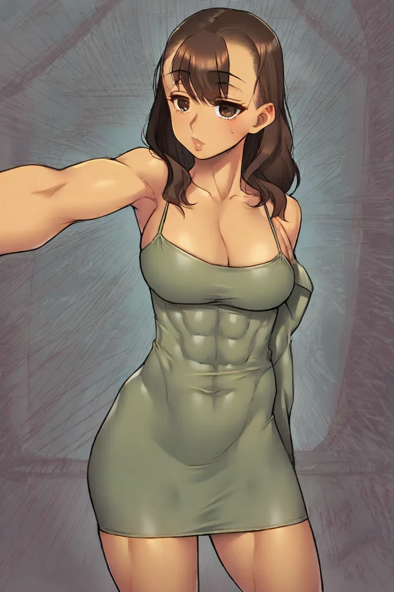 selfie-long-dark-brown-hair-years-34ead3 on IllustriousXL v0.1