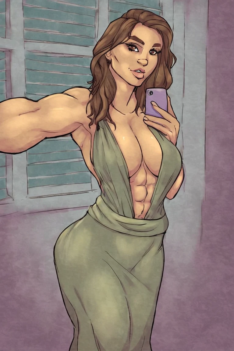 selfie-long-dark-brown-hair-years-34ead3 on Pony Diffusion XL