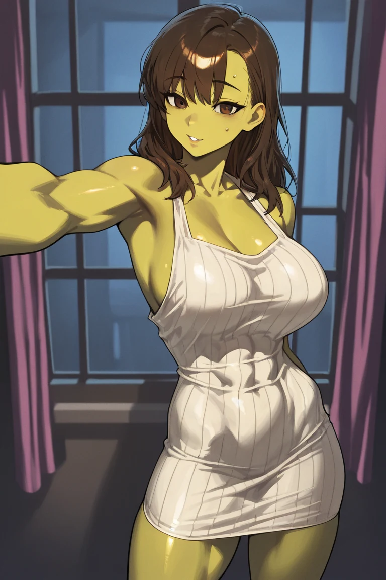 selfie-long-dark-brown-hair-years-34ead3 on WAI-illustrious-SDXL