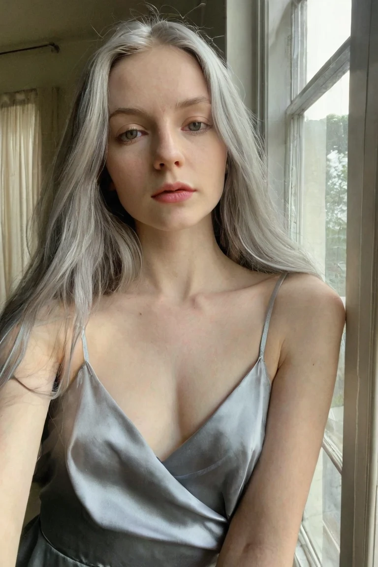 selfie-long-silver-toned-hair-years-b2e13a on PornMaster-色情大师