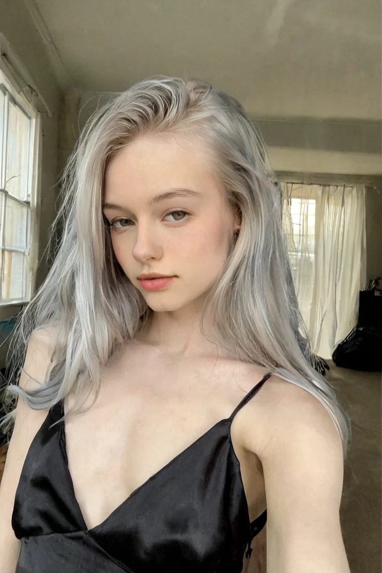 selfie-long-silver-toned-hair-years-b2e13a on The Araminta Experiment (SDXL+Flux)