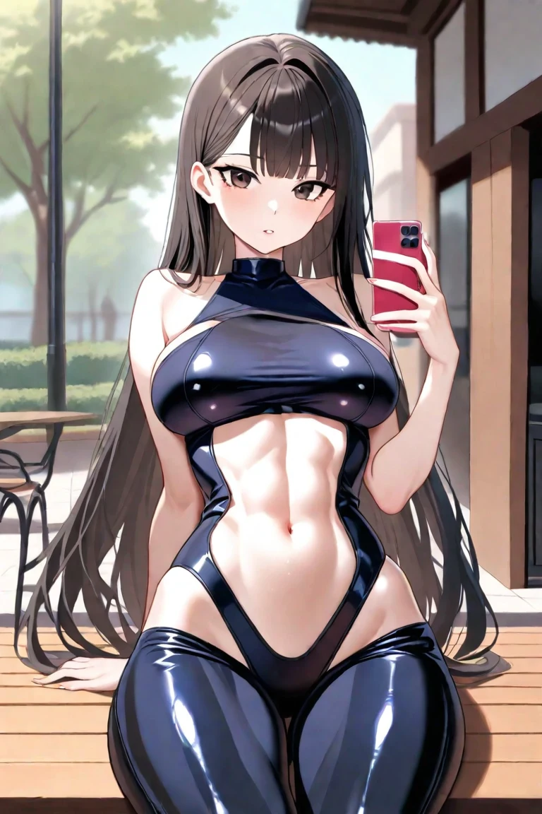 selfie-long-straight-black-hair-years-6b7fae on Hassaku XL (Illustrious)
