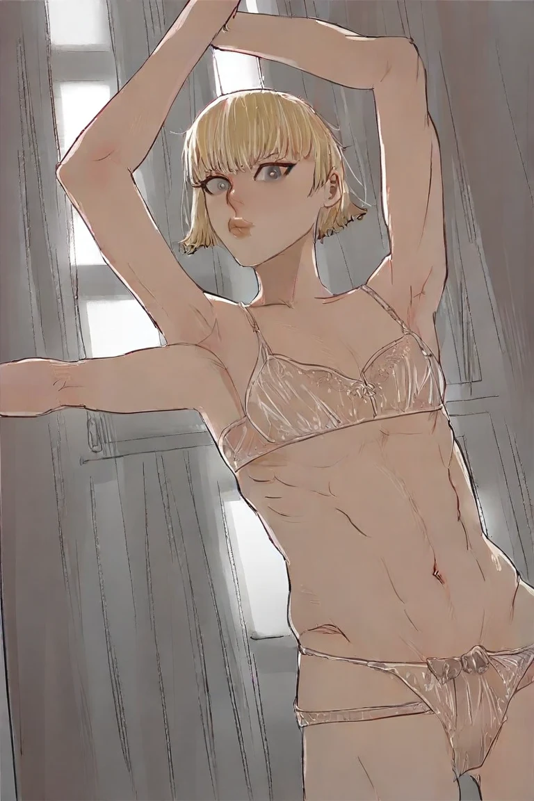 selfie-short-ash-blonde-hair-years-4dba2b on IllustriousXL v0.1