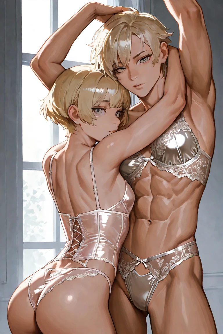 selfie-short-ash-blonde-hair-years-4dba2b on Nova Anime XL