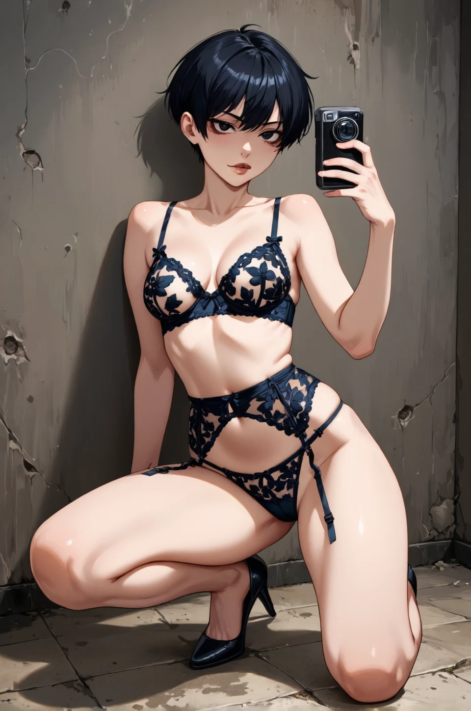 selfie-short-black-pixie-cut-years-9e95f8 on ✨ JANKU Trained + Chenkin & NoobAI + RouWei Illustrious XL ✨