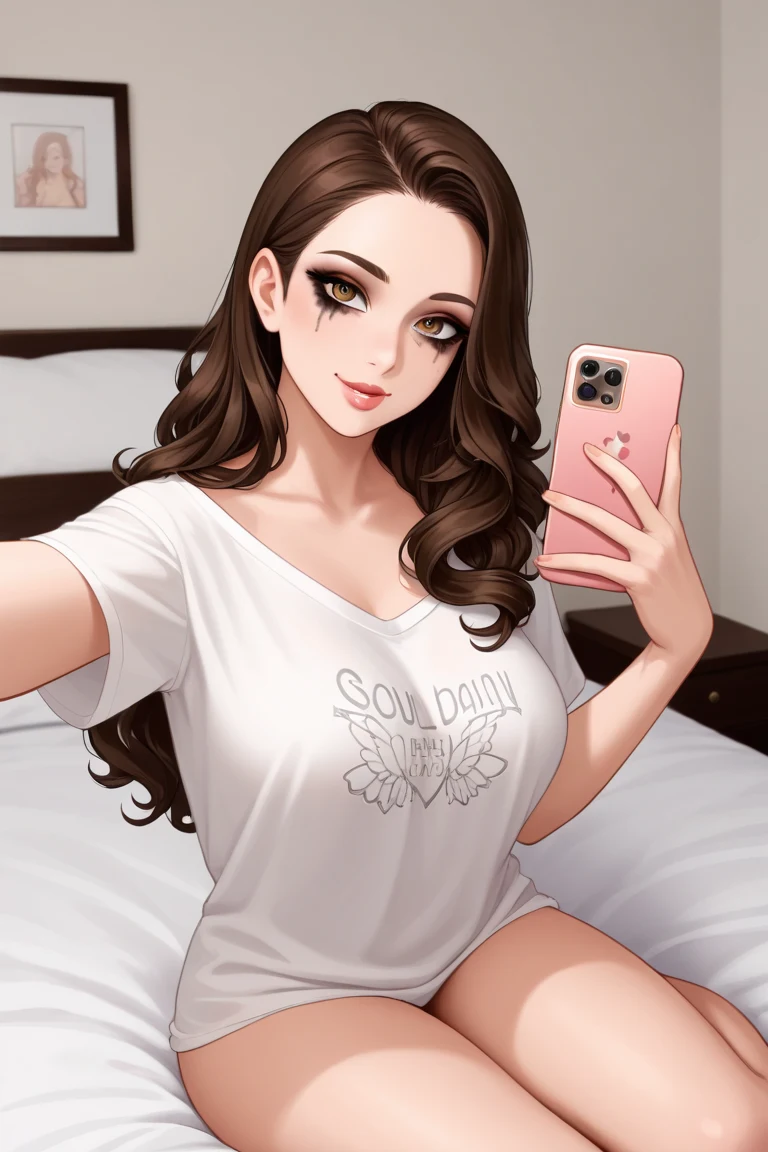 selfie-woman-curly-dark-brown-hair-78df41 on boleromix(Pony)