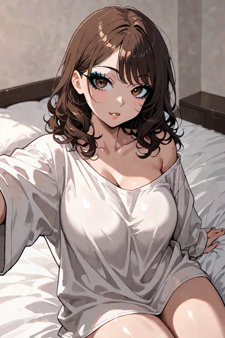 selfie-woman-curly-dark-brown-hair-78df41 on Copax TimeLess