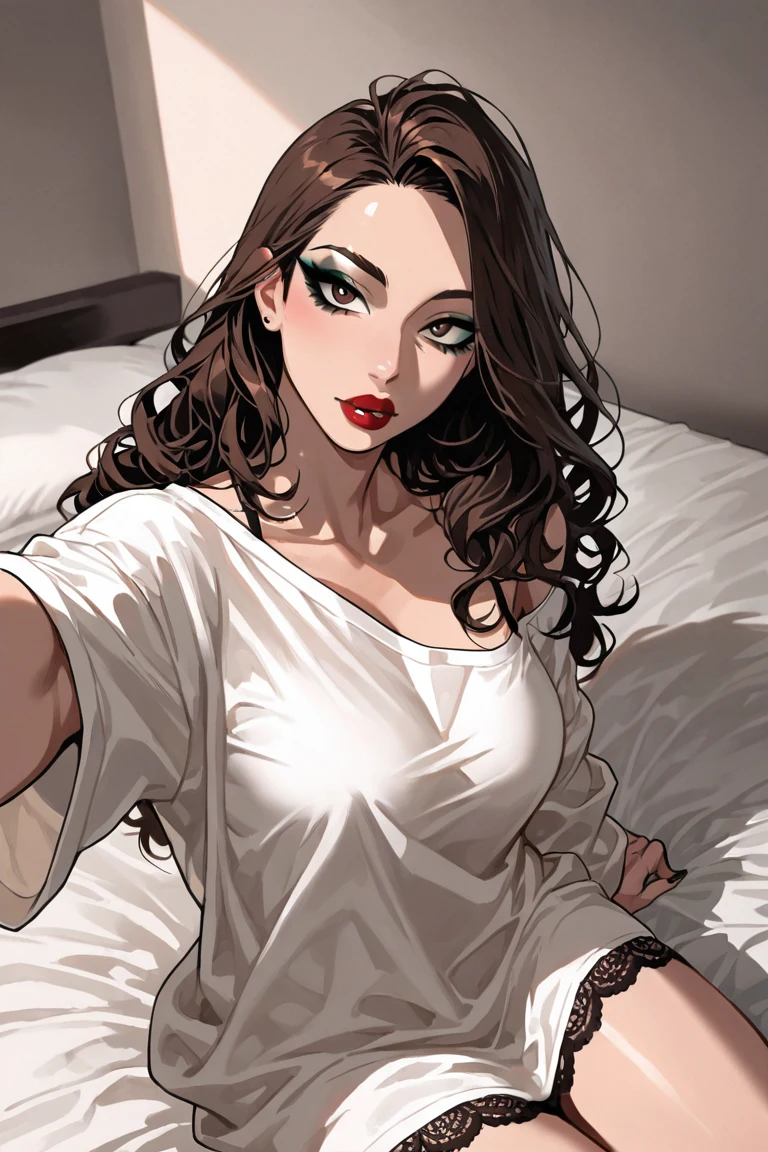 selfie-woman-curly-dark-brown-hair-78df41 on Indigo Furry Mix XL