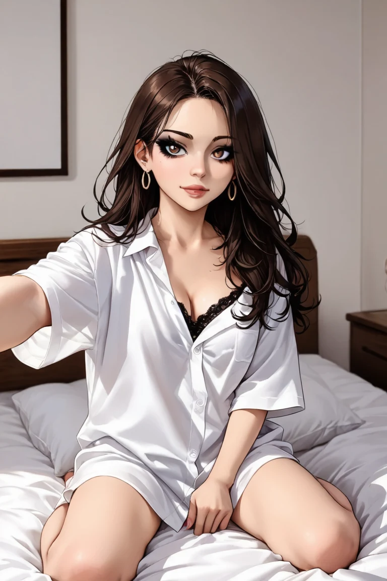 selfie-woman-curly-dark-brown-hair-78df41 on ✨ JANKU Trained + Chenkin & NoobAI + RouWei Illustrious XL ✨