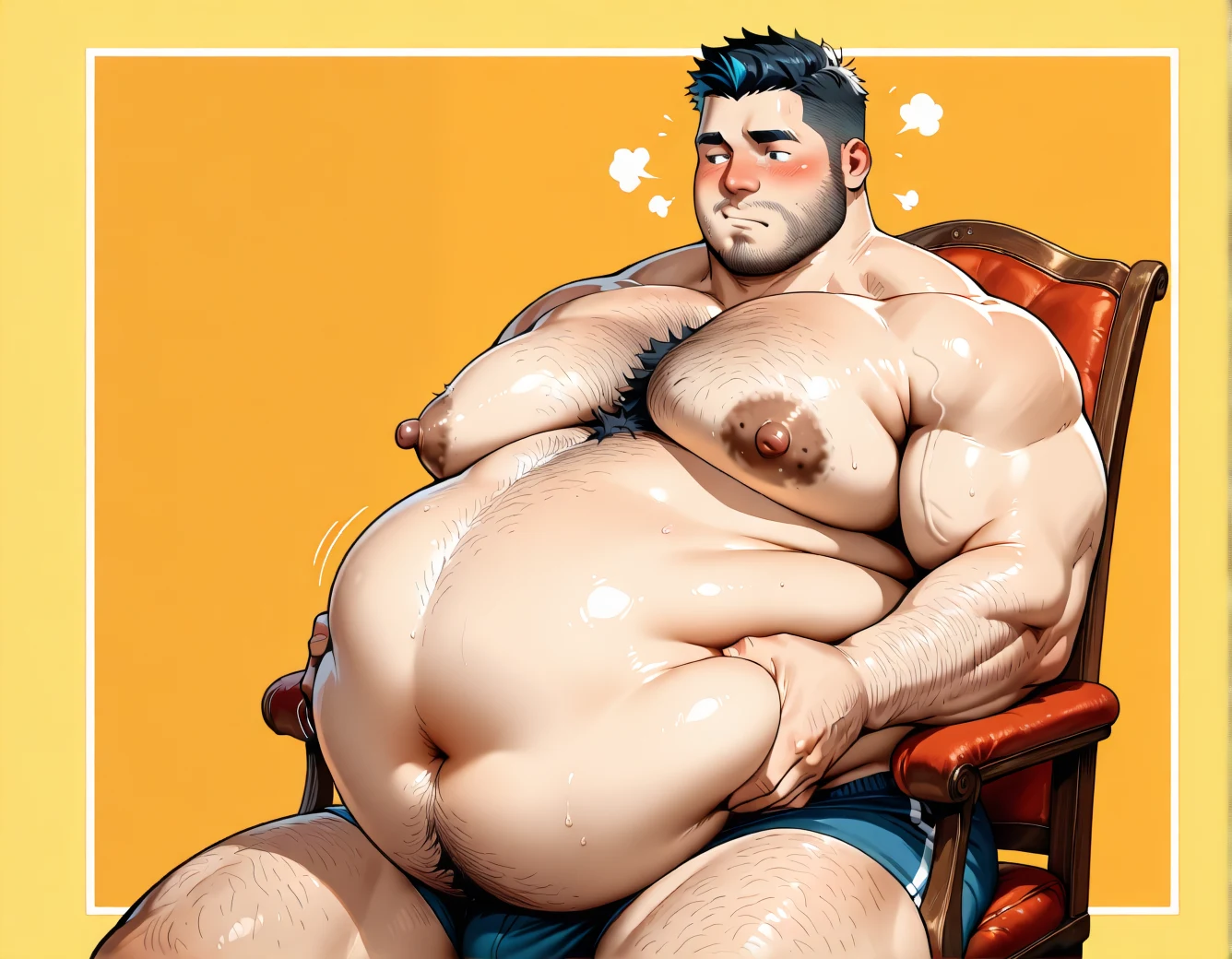 sitting-chair-obese-hyper-belly-manly-a9d8d5 on ✨ JANKU Trained + Chenkin & NoobAI + RouWei Illustrious XL ✨