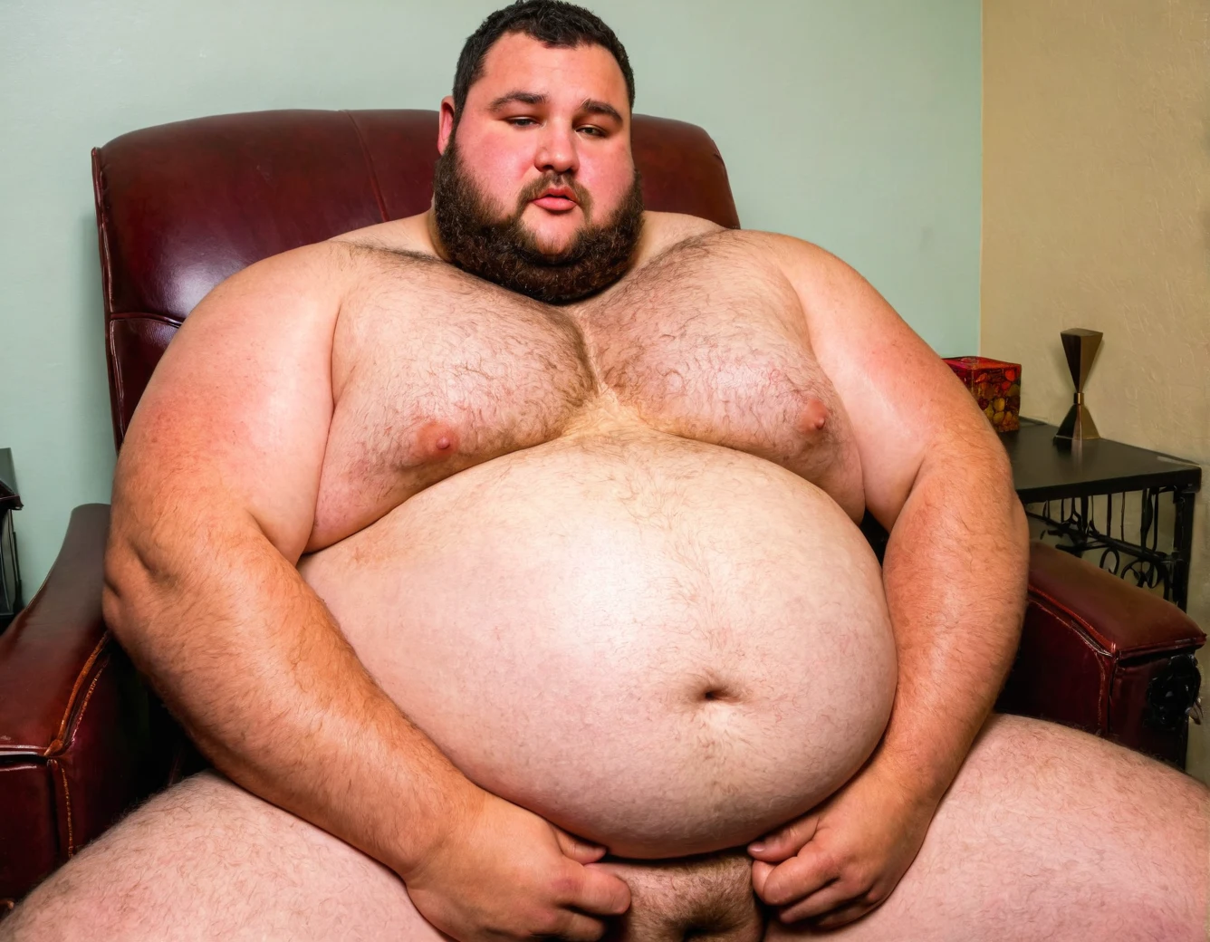 sitting-chair-obese-hyper-belly-manly-a9d8d5 on PornMaster-色情大师