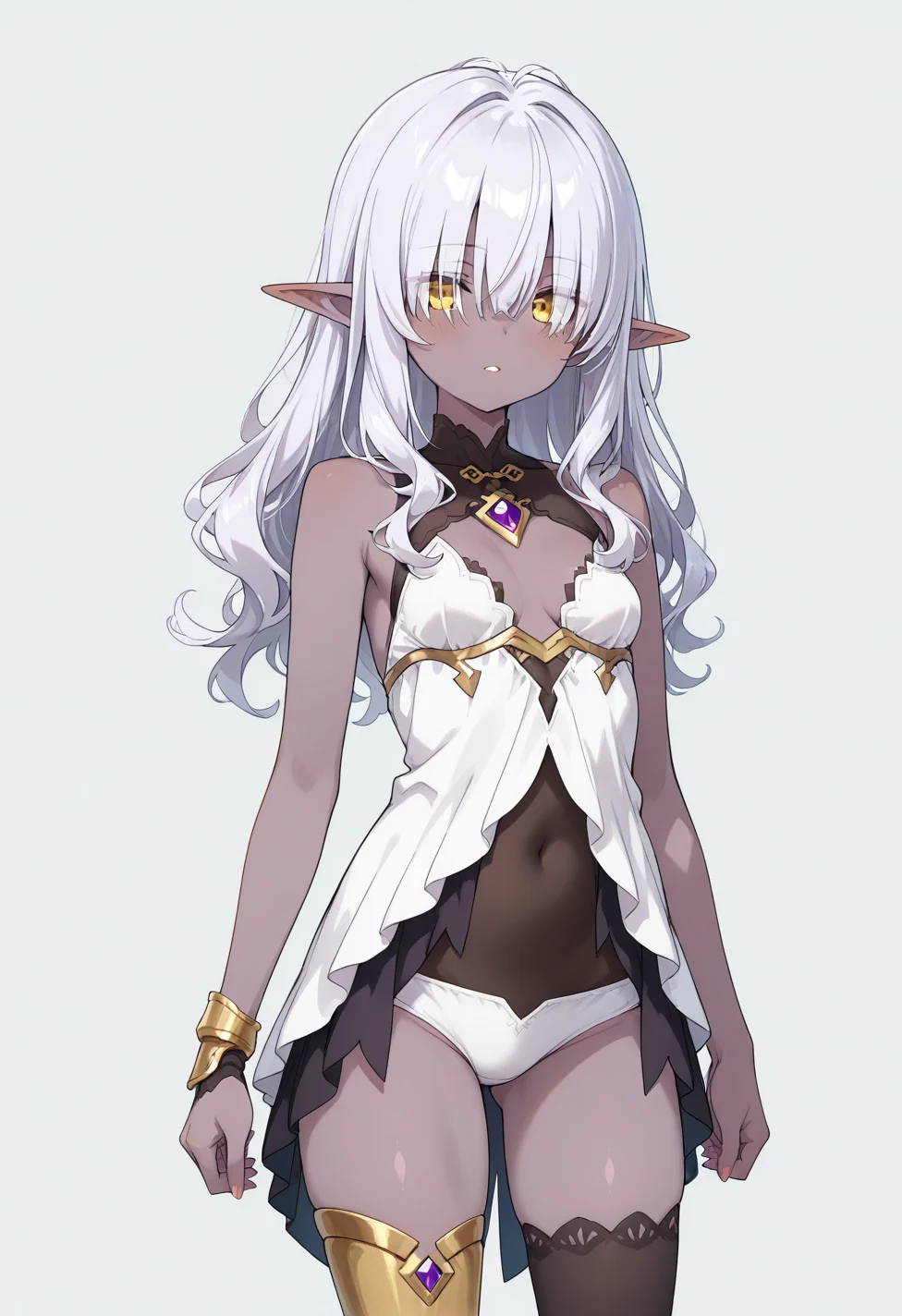 solo-mature_female-dark-elf-light-purple-c6f65d on Cat Tower (NoobAI XL checkpoint)