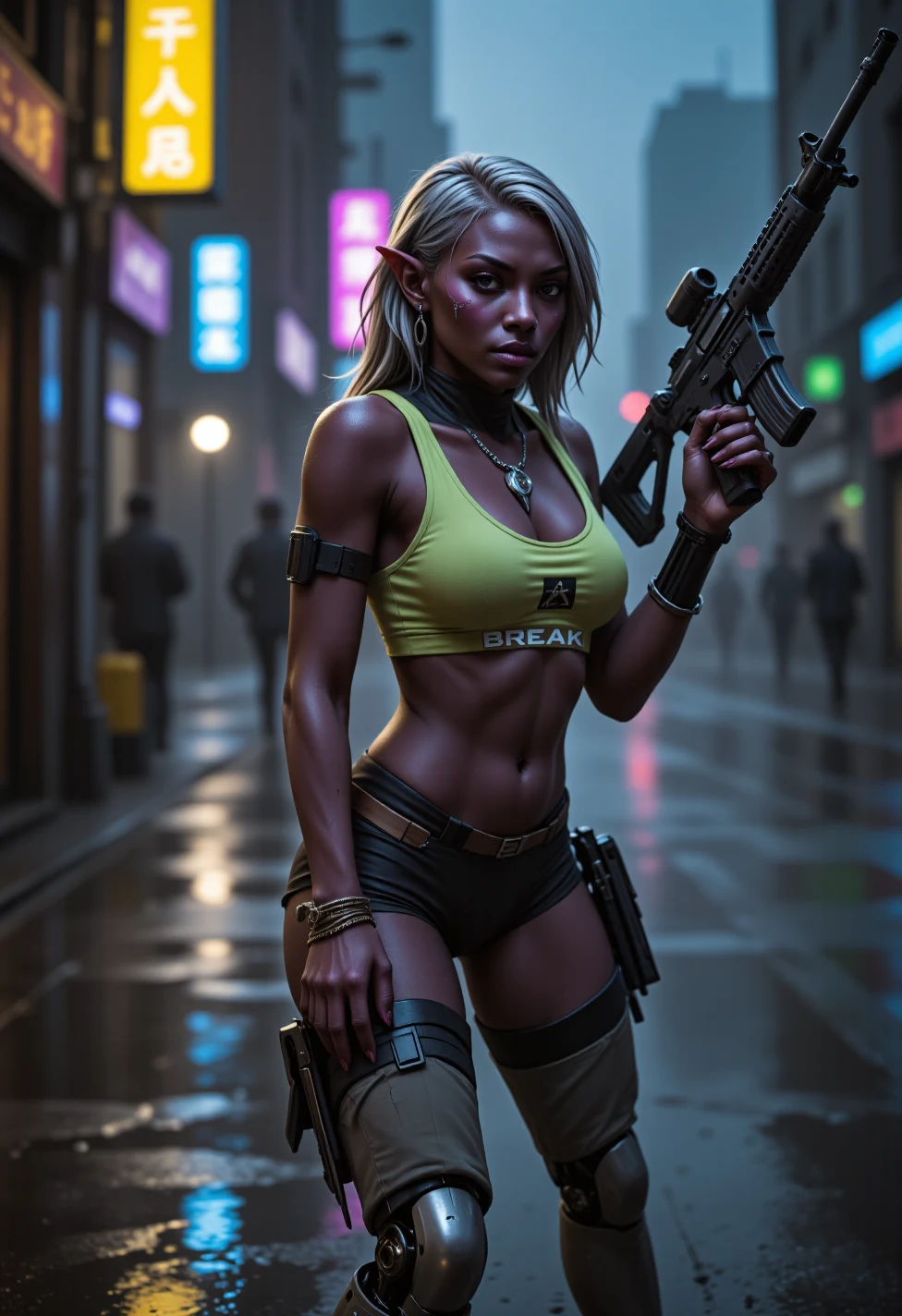 solo-mature_female-dark-elf-light-purple-c6f65d on FenrisXL + Flux