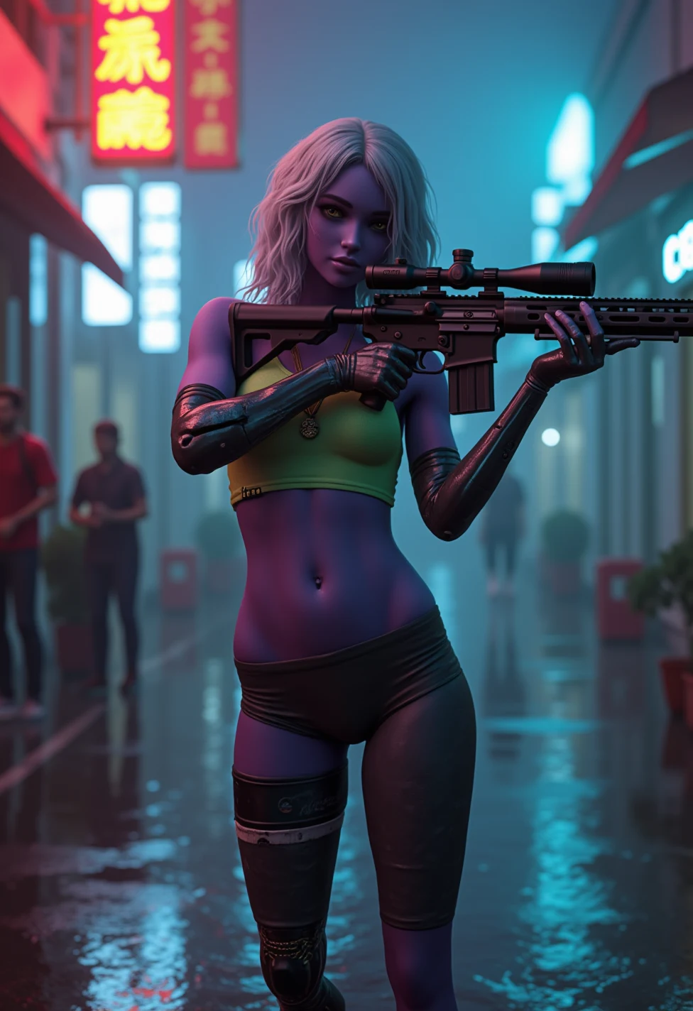 solo-mature_female-dark-elf-light-purple-c6f65d on getphat FLUX Reality NSFW