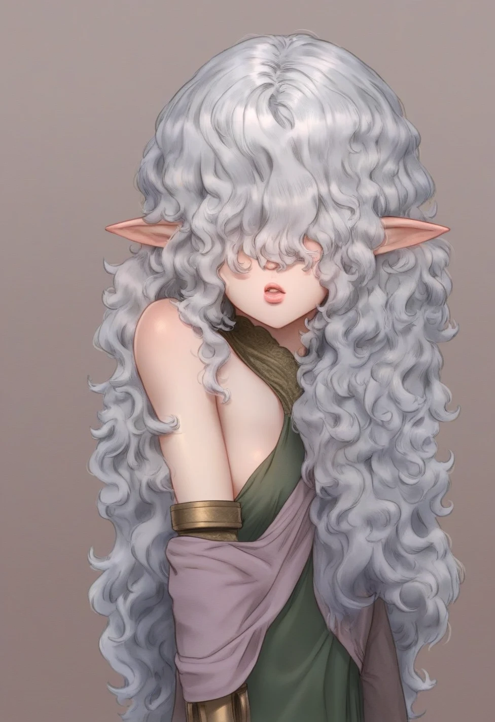 solo-mature_female-dark-elf-light-purple-c6f65d on Pony Diffusion XL