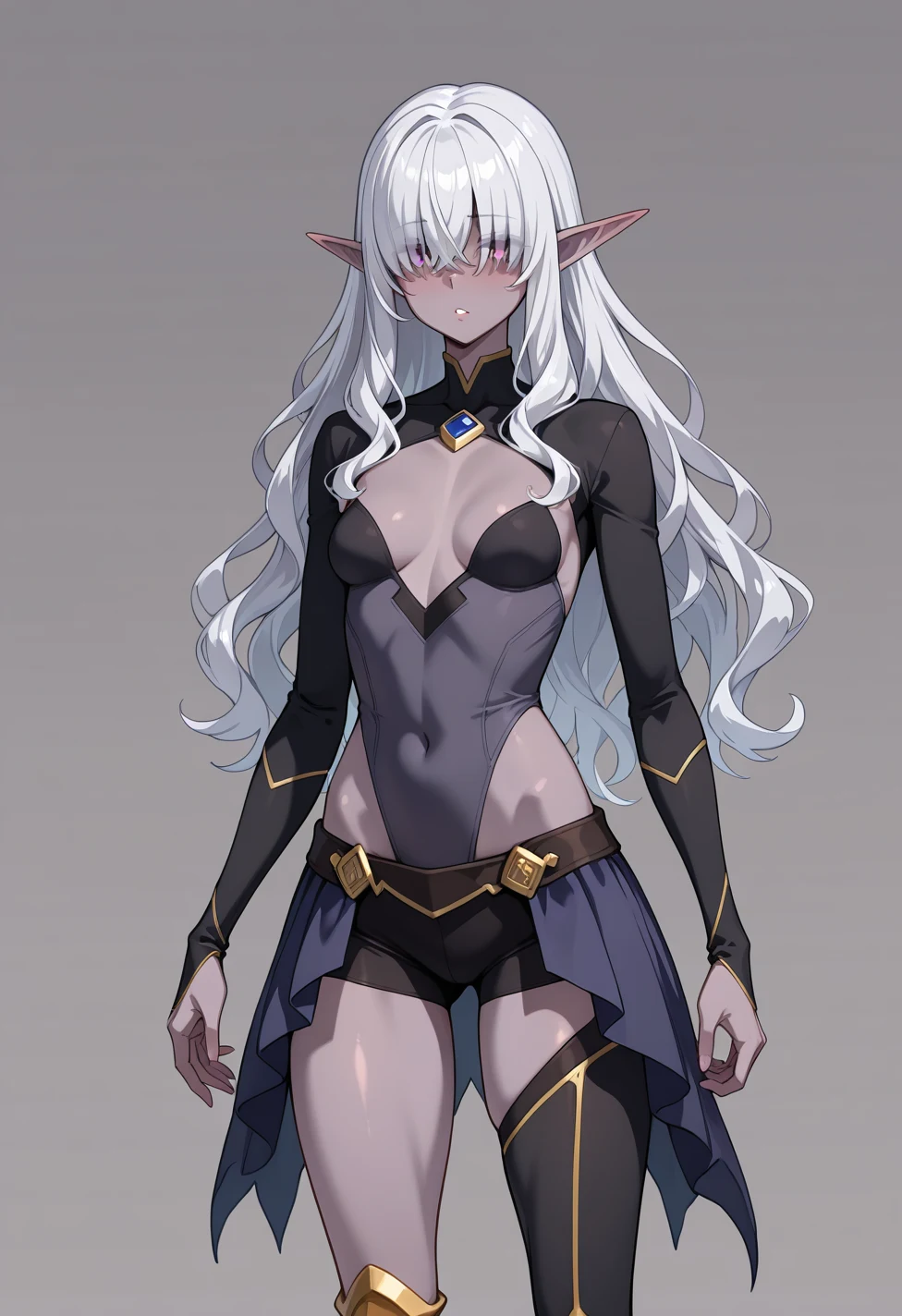 solo-mature_female-dark-elf-light-purple-c6f65d on WAI-illustrious-SDXL