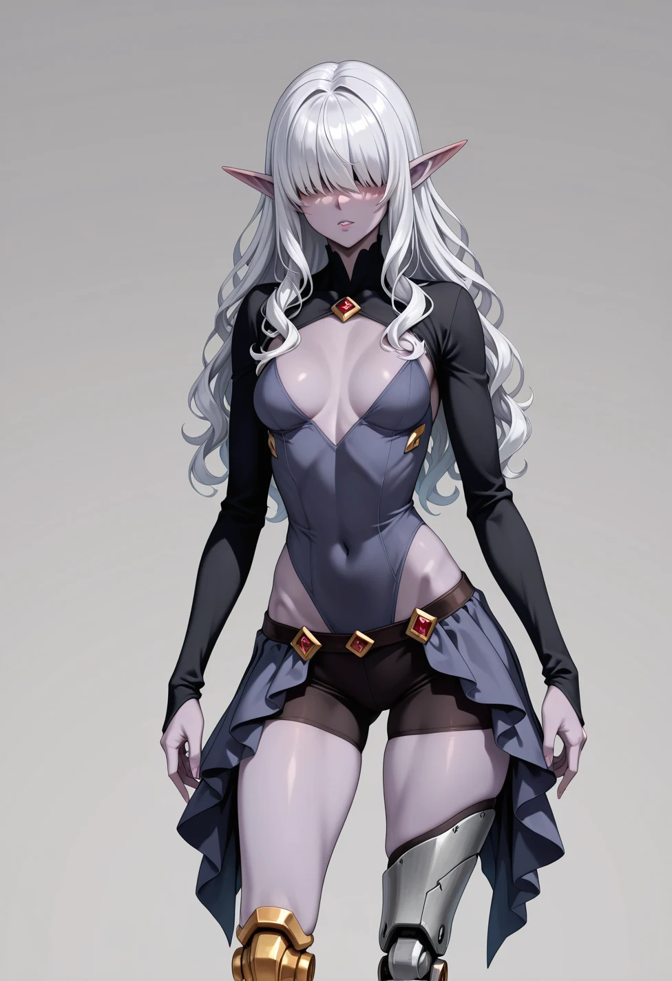 solo-mature_female-dark-elf-light-purple-c6f65d on YiffyMix