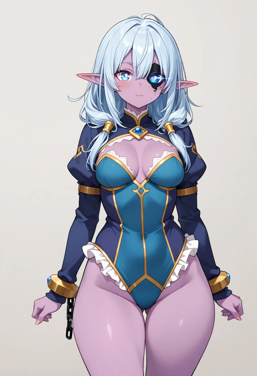 solo-mature_female-dark-elf-pink-purple-84871f on Cat Tower (NoobAI XL checkpoint)