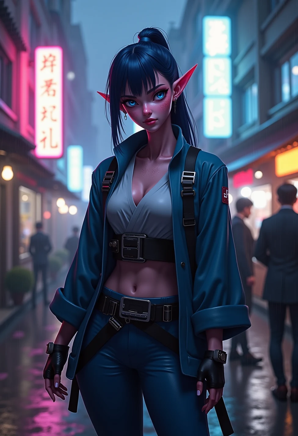 solo-mature_female-dark-elf-pink-purple-84871f on FLUX.1 [dev]