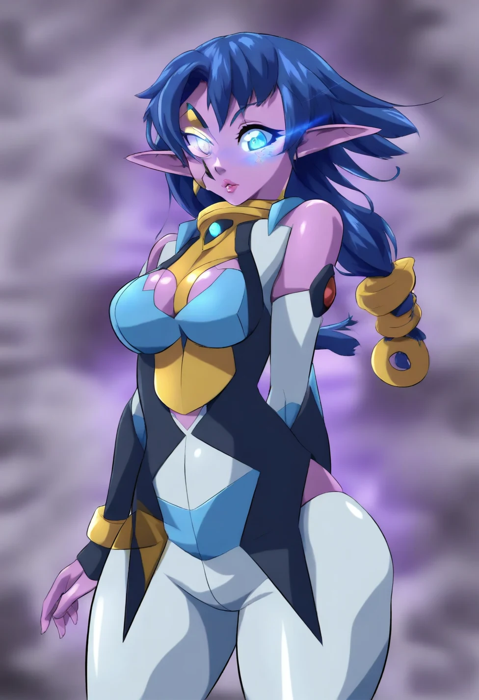 solo-mature_female-dark-elf-pink-purple-84871f on IllustriousXL v0.1