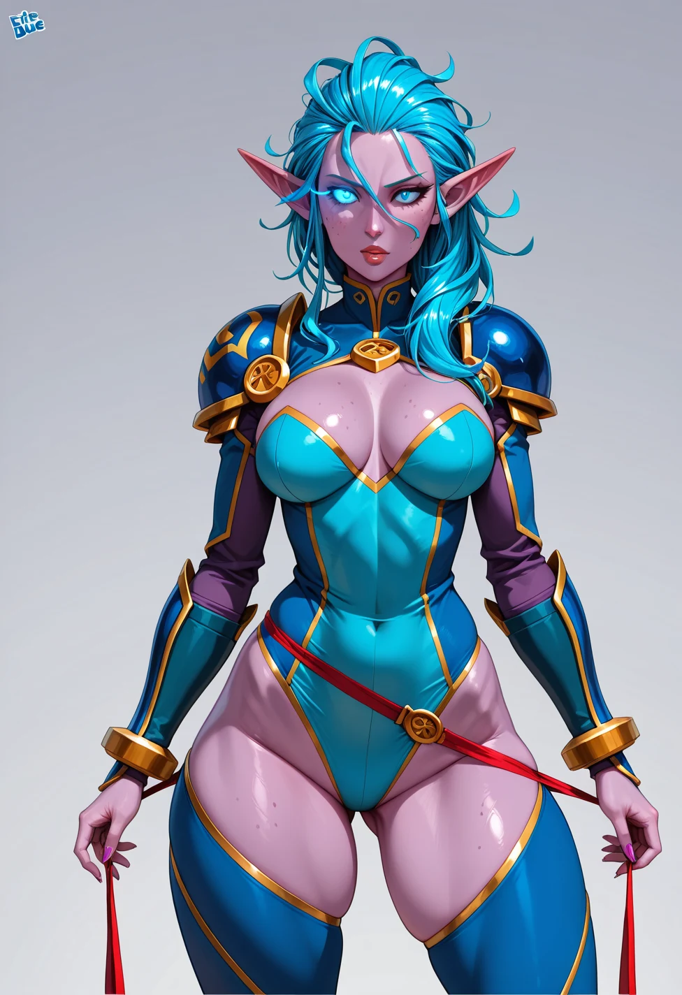 solo-mature_female-dark-elf-pink-purple-84871f on YiffyMix